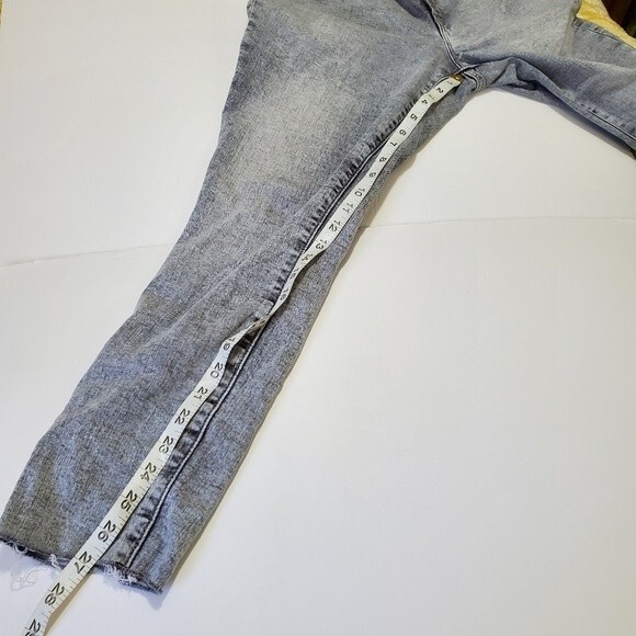 GAP universal legging jeans size 12 or 31 acid wash gray raw hem grey - Picture 7 of 10